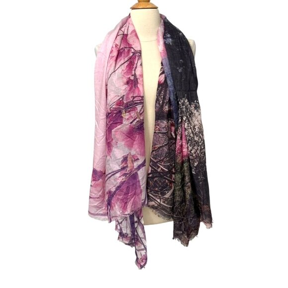PS Paul Smith Scarf Wrap Dream Wonder Love Magnolia Large 53 x 64 Made in Italy - Picture 5 of 10
